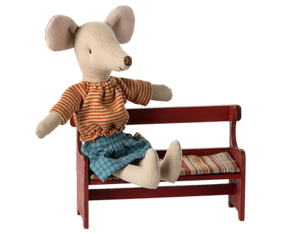 Maileg Bench Mouse - Red