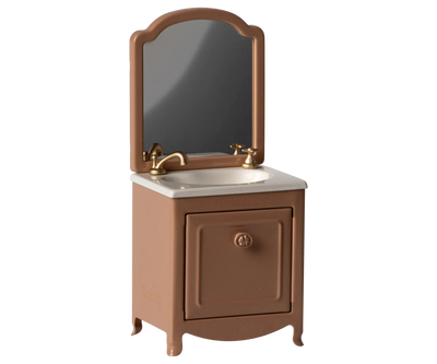 Maileg Sink Dresser Mouse Dark Powder