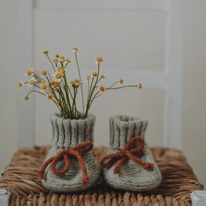 Baby Wool Booties Feather