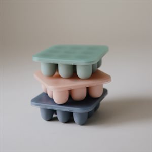 Mushie Fresh Food Feeder - Freezer Tray - Cambridge Blue