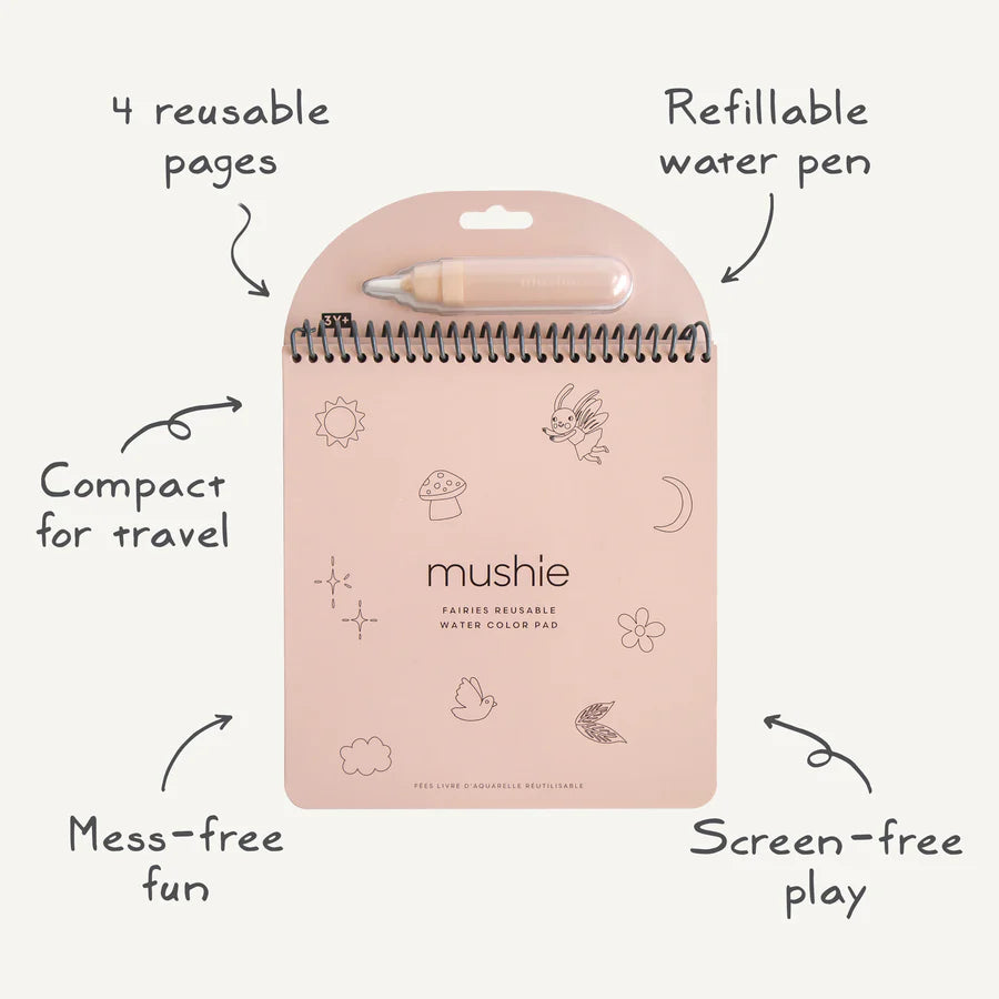 Mushie Reusable Water Color Pad - Fairies
