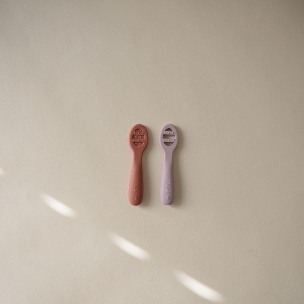 First Feeding Baby Spoons Rose Soft Lilac