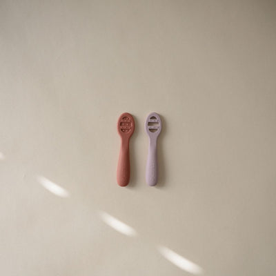 First Feeding Baby Spoons Rose Soft Lilac