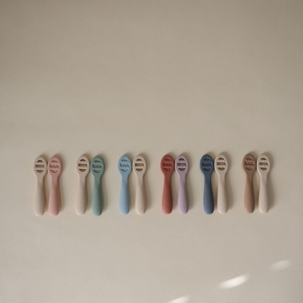 First Feeding Baby Spoons Rose Soft Lilac