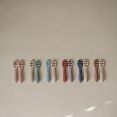 First Feeding Baby Spoons Rose Soft Lilac