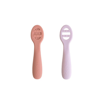 First Feeding Baby Spoons Rose Soft Lilac