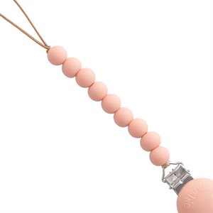 Mushie Silicone Pacifier Clip - Hera Powder Pink