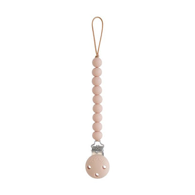 Mushie Silicone Pacifier Clip - Hera Blush