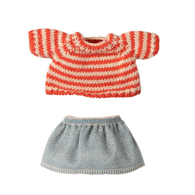 Maileg, Knitted Sweater and Skirt, Big Sister Mouse