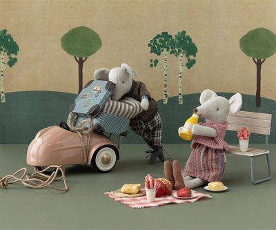 Maileg Picnic Set Mouse - Blue