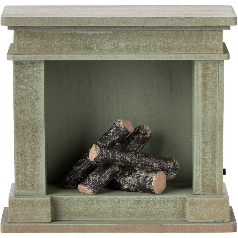 Maileg, Fireplace Miniature, Dusty Green 03