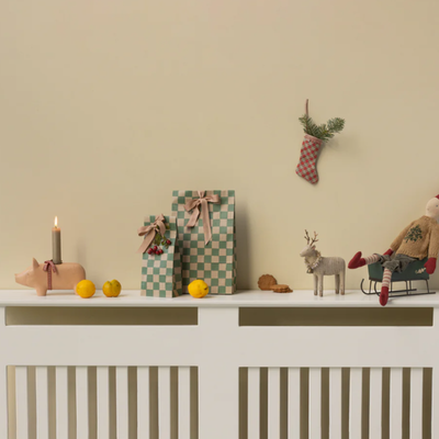 Maileg, Gift Bag Checker, Green 50 Pack 02