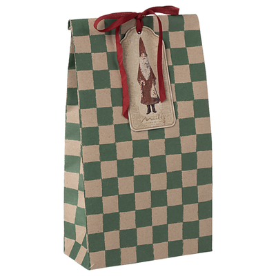Maileg, Gift Bag Medium, Checker Green 50 pack