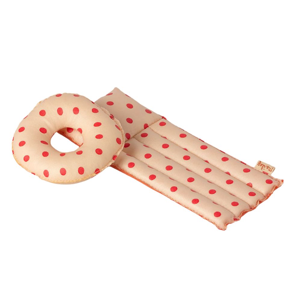 Maileg Mouse, Air Mattress, Red Dot