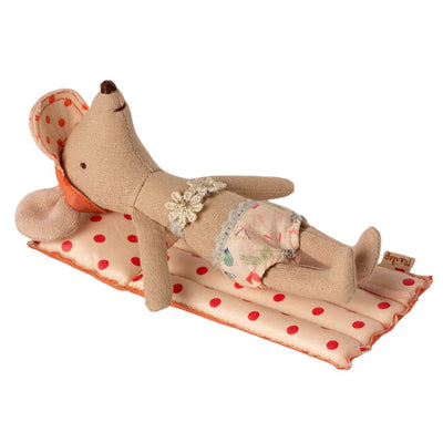 Maileg Mouse, Air Mattress, Red Dot