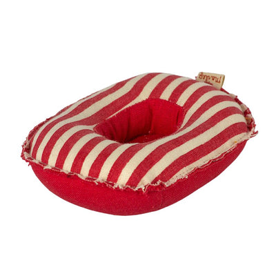 Maileg Mouse, Rubber Boat, Small, Red Stripes