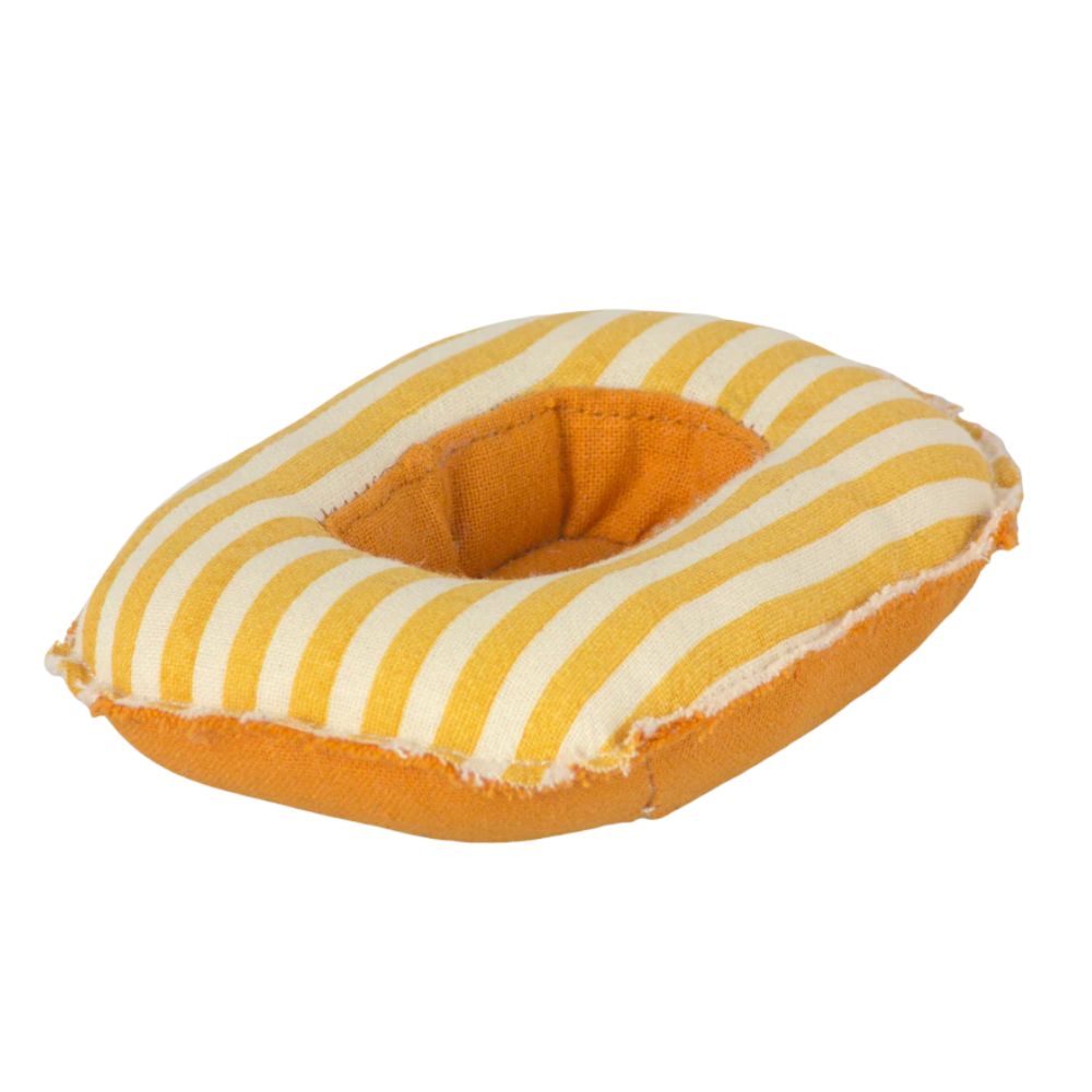Maileg Mouse, Rubber Boat, Yellow Stripe