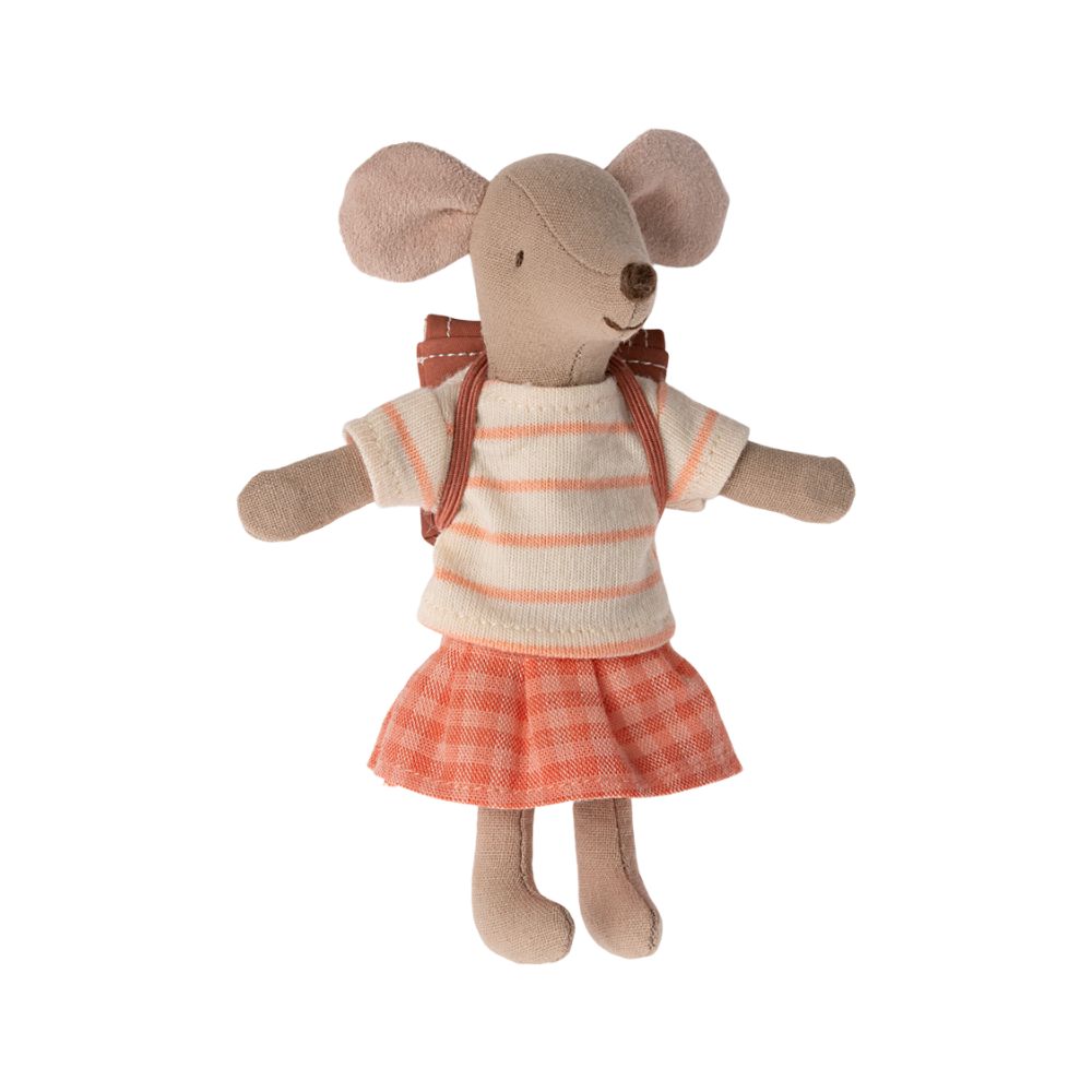 Maileg Tricycle Mouse, Big Sister, Coral