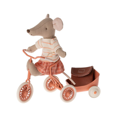 Maileg Tricycle Mouse, Big Sister, Coral