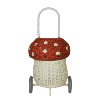Rattan Mushroom Luggy Red / White