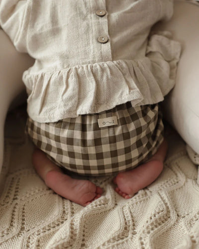 Olive Gingham Bloomers