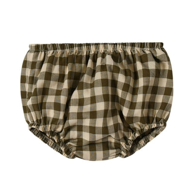 Olive Gingham Bloomers