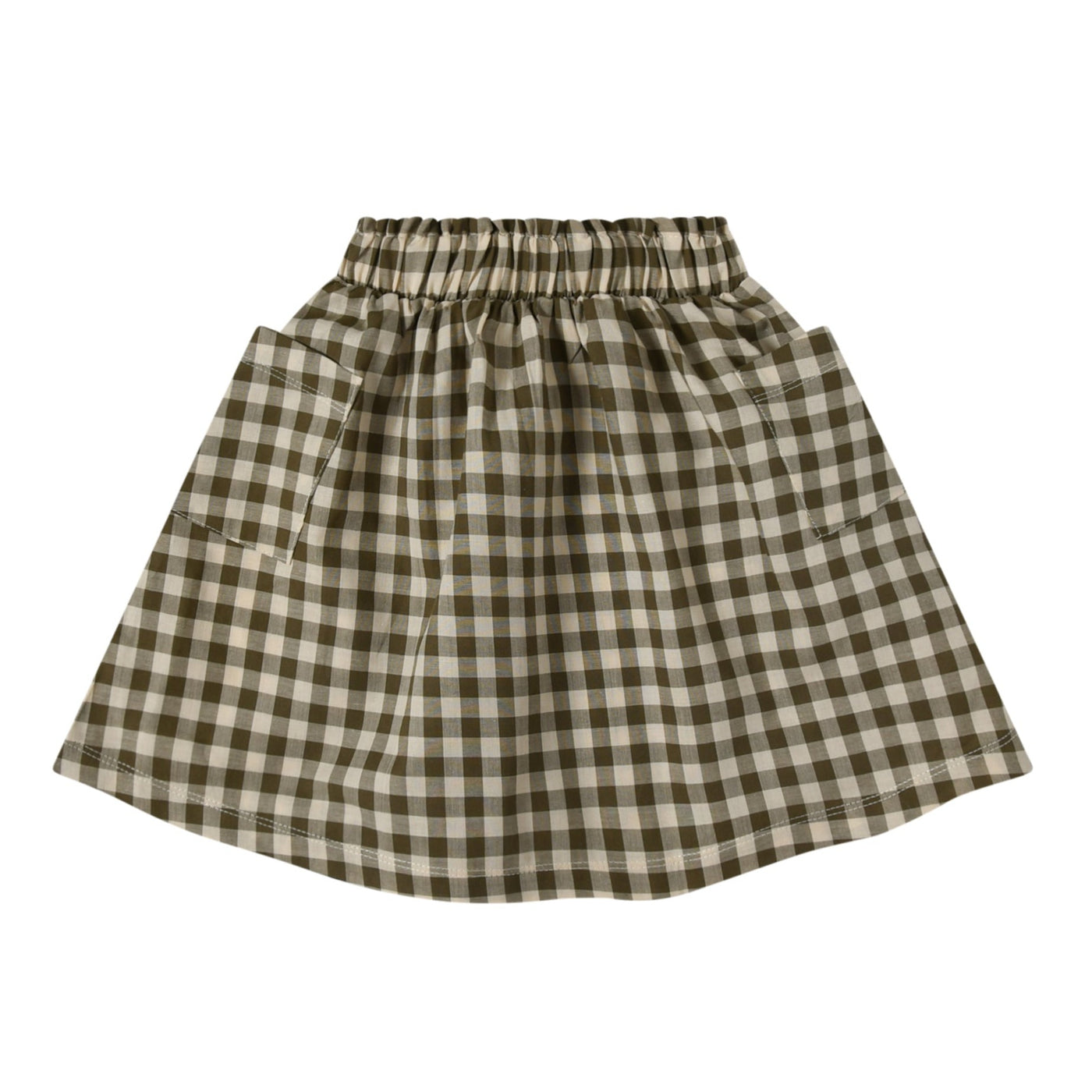 Olive Gingham Tutti Skirt