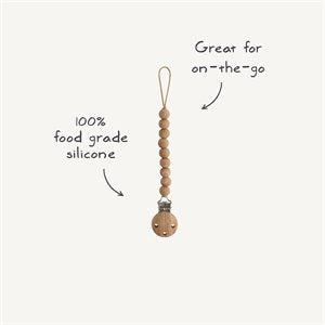 Mushie Silicone Pacifier Clip - Hera Shifting Sands