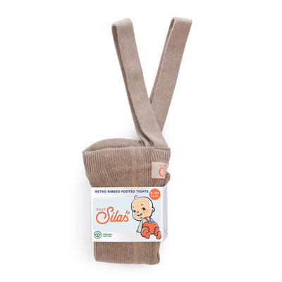 Footed Cotton Tights Peanut Blend