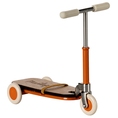 Maileg, Kick Board Scooter, Mouse, Orange