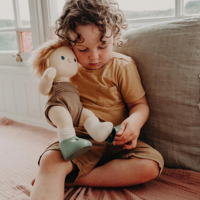 Dinkum Doll Shoes Green Olli Ella Pudgy Fingers