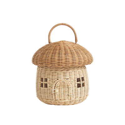 Rattan Mushroom Basket - Natural