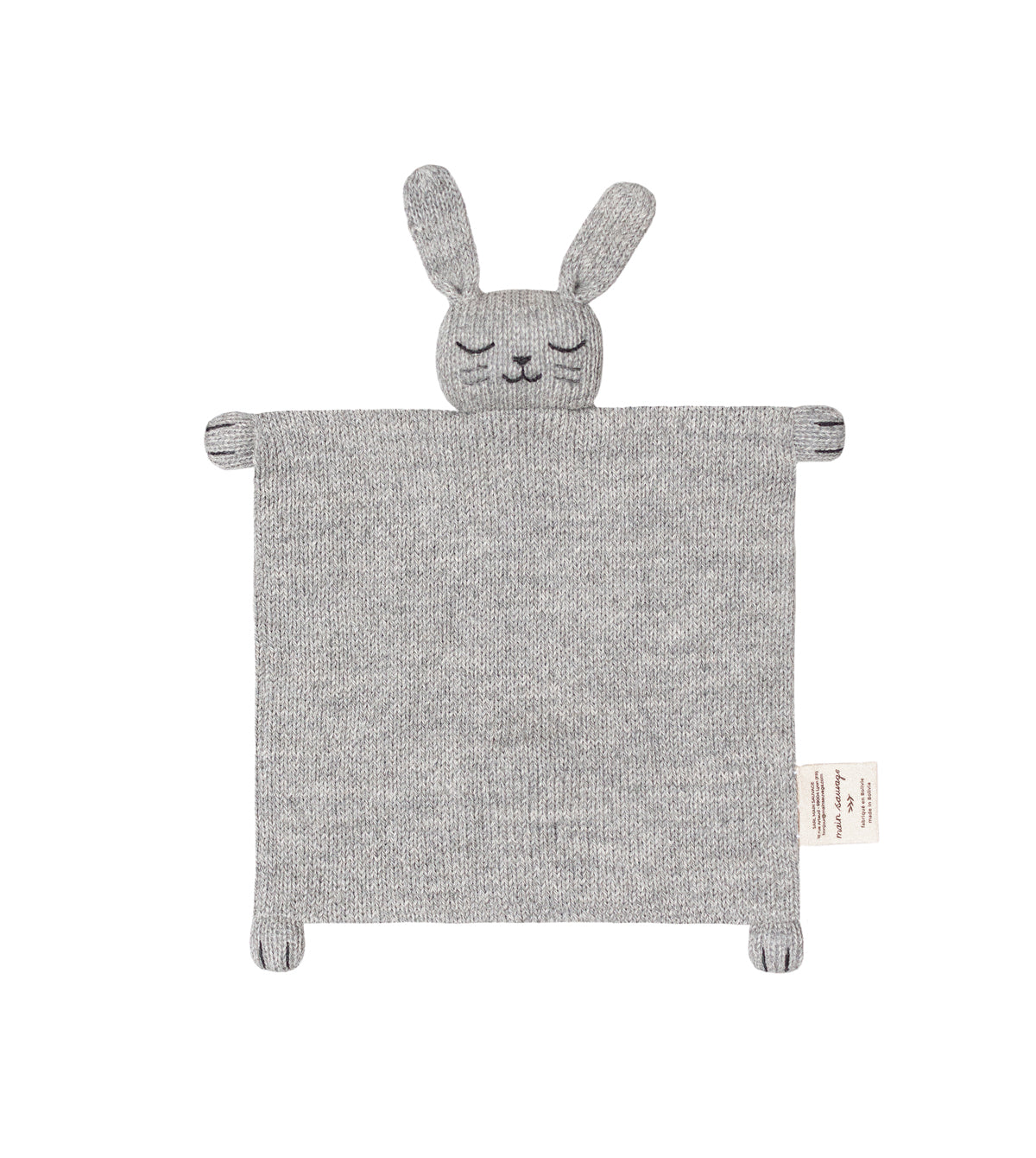 MAIN SAUVAGE KNIT CUDDLE CLOTH - BUNNY GREY