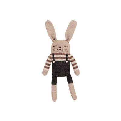 MAIN SAUVAGE BUNNY KNIT TOY - BLACK OVERALLS