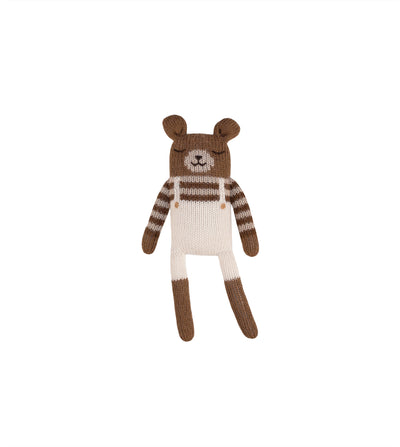 TEDDY KNIT TOY - ECRU OVERALLS