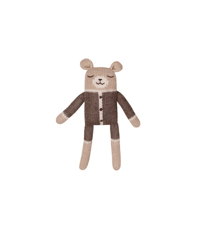 TEDDY KNIT TOY - MOCHA ROMPER