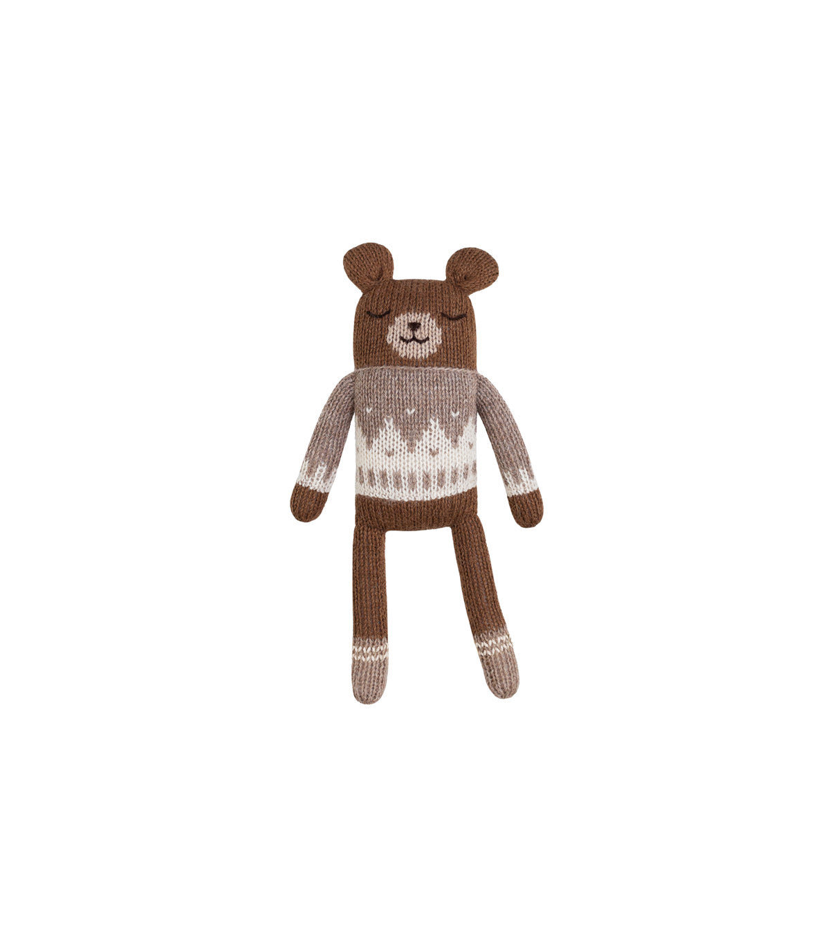 MAIN SAUVAGE TEDDY KNIT TOY - OAT JACQUARD SWEATER
