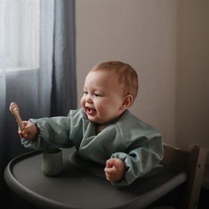 Mushie First Feeding Baby Spoons - Silicone 2-Pack - Tradewinds/Shifting Sand