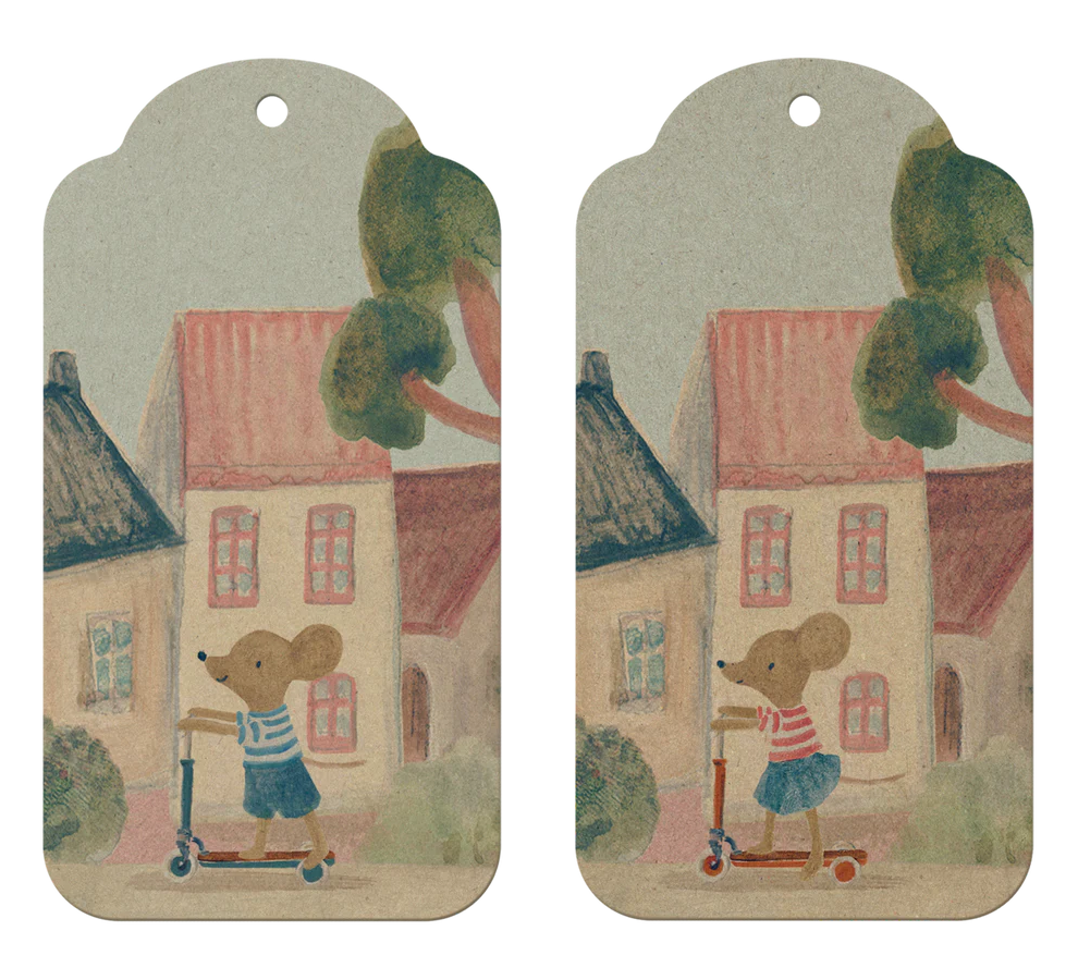 Maileg, Gift tags, Mouse 12 pcs