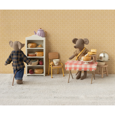 Maileg, Brown checked shirt and pants, Dad mouse