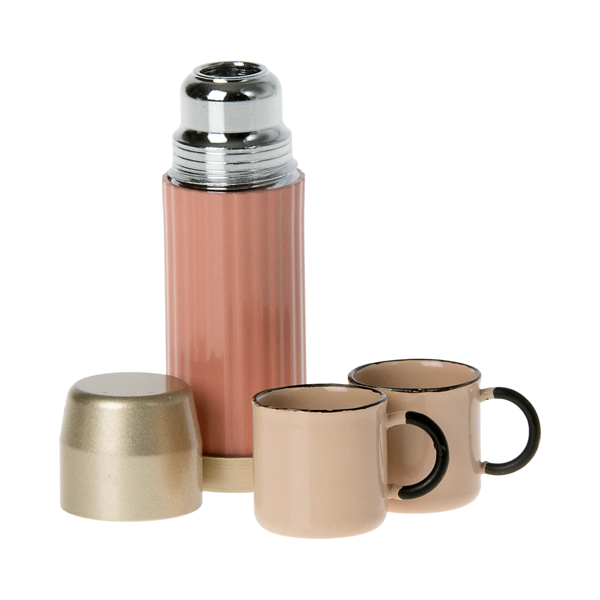 Maileg Miniature Thermos And Cups Coral