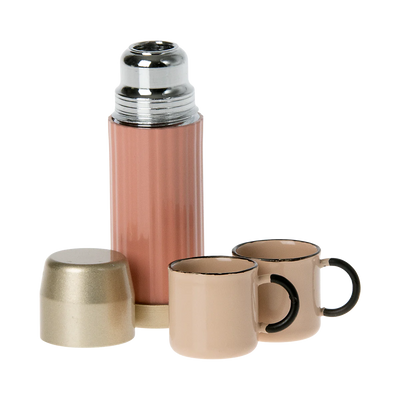 Maileg Miniature Thermos And Cups Coral