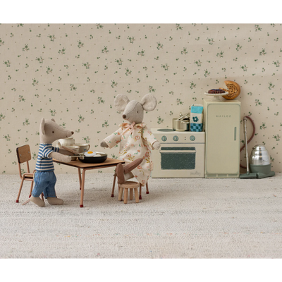 Maileg, Table and Chair Set, Mouse, Dark Powder