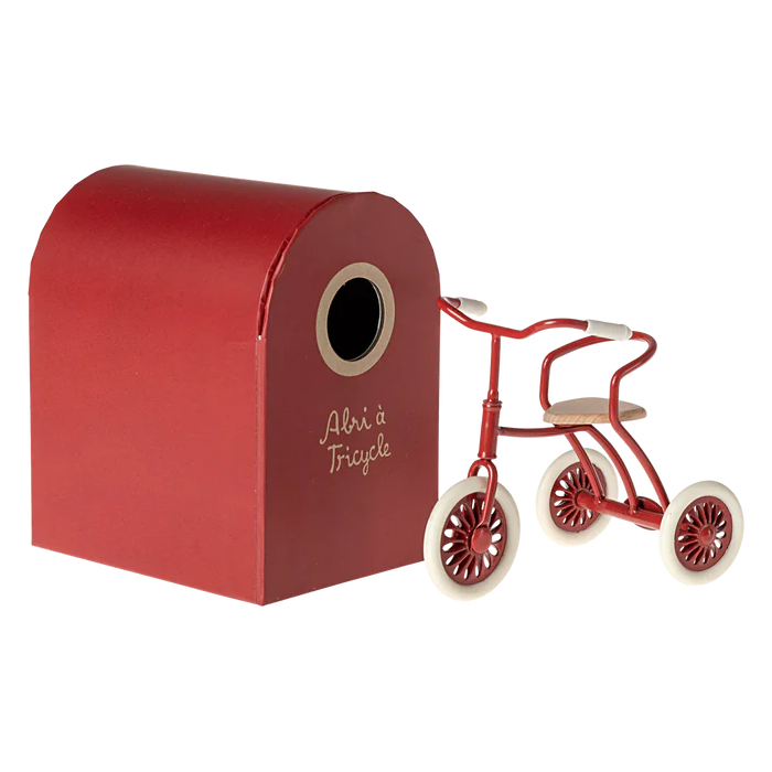 Maileg Mouse Tricycle Big Sister with Bag - Red