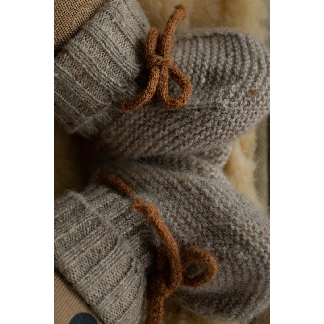 Baby Wool Booties Oatmeal