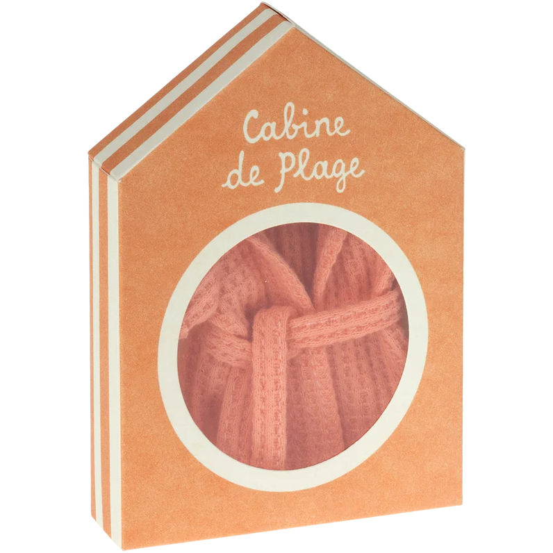 Maileg, Bathrobe, Mouse, Coral