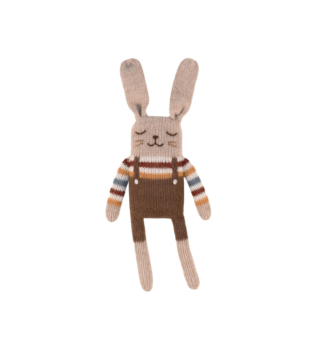 MAIN SAUVAGE BUNNY KNIT TOY - RAINBOW SWEATER