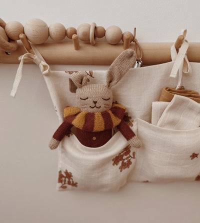MAIN SAUVAGE BUNNY KNIT TOY - SIENNA STRIPED COLLAR