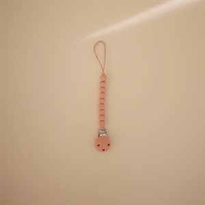 Mushie Silicone Pacifier Clip - Hera Powder Pink