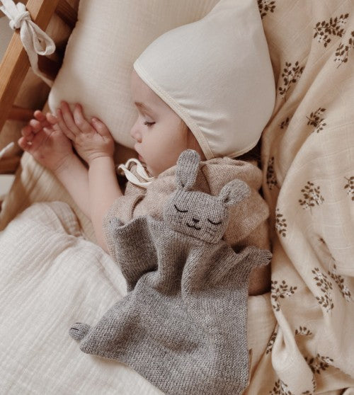 KNIT CUDDLE CLOTH - BUNNY GREY